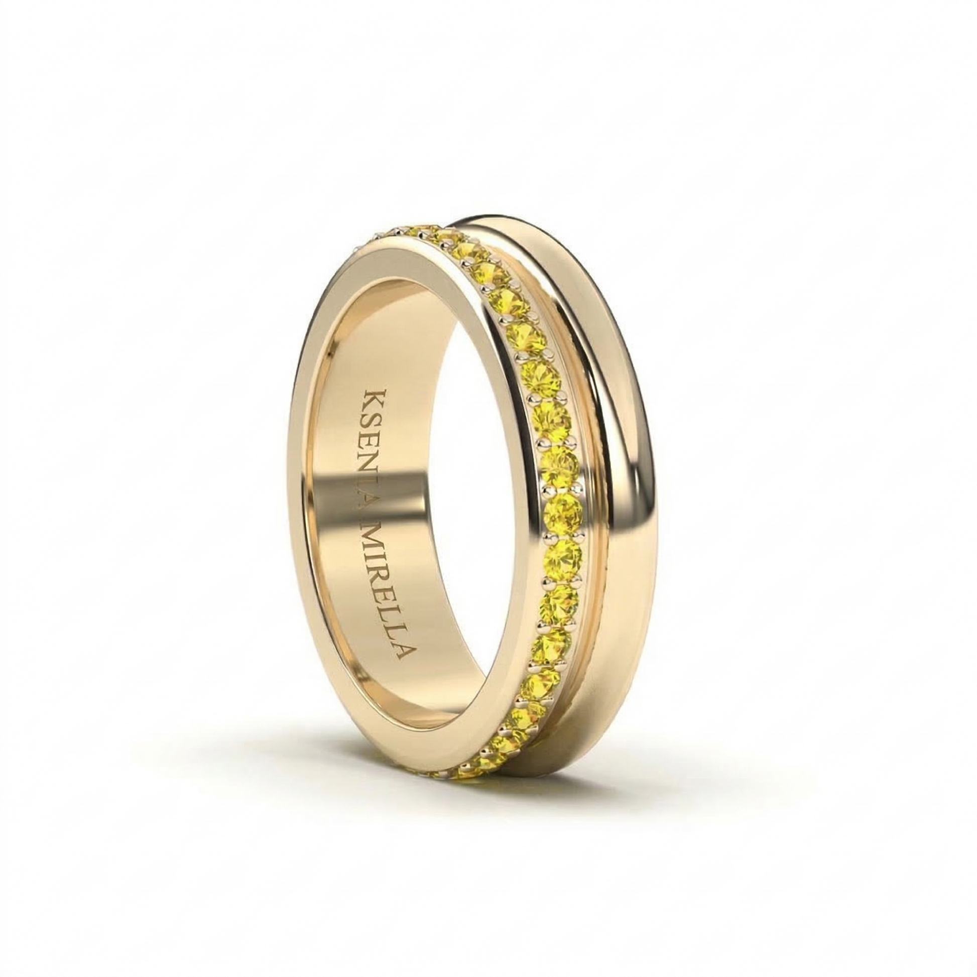 Prima Ring | Yellow Gold & Yellow Sapphire Ring - Ksenia Mirella Jewellery 