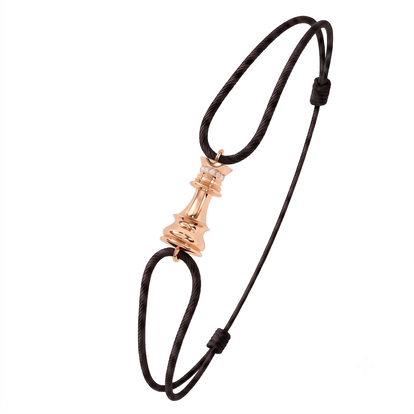 Queen Power Cord Bracelet | Rose Gold Diamond Bracelet