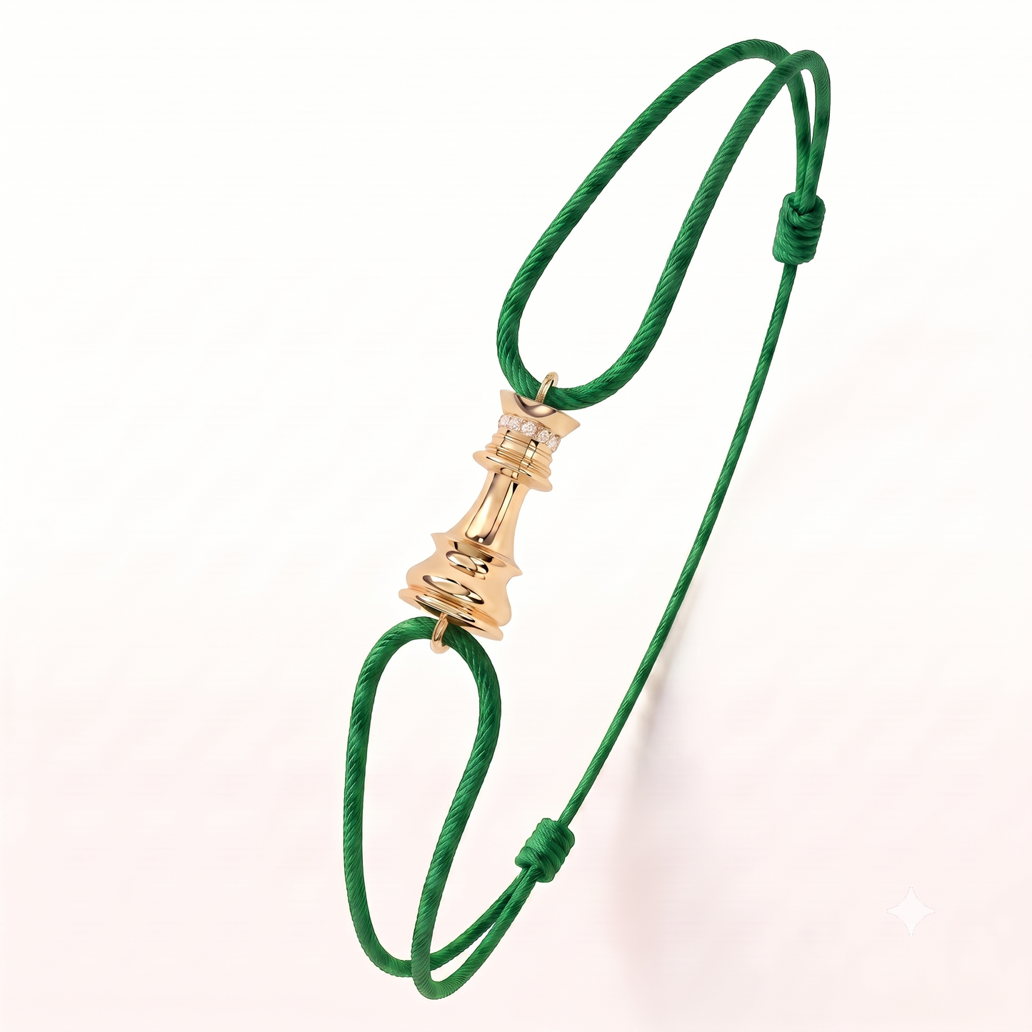 Queen Power Cord Bracelet | Yellow Gold Diamond Bracelet