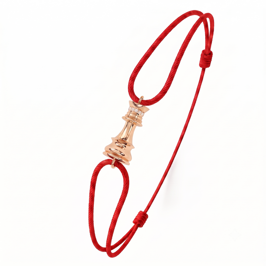 Queen Power Cord Bracelet | Rose Gold Diamond Bracelet