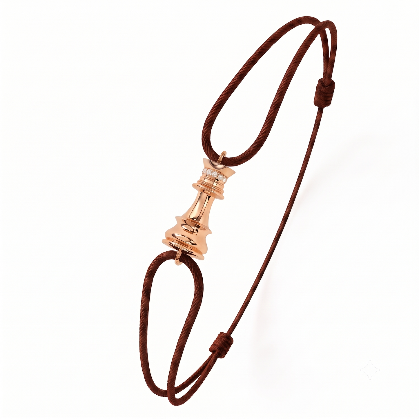 Queen Power Cord Bracelet | Rose Gold Diamond Bracelet