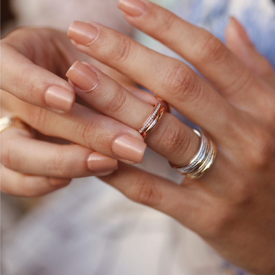 Prima - Rose Gold White Diamond Ring - Ksenia Mirella Jewellery 