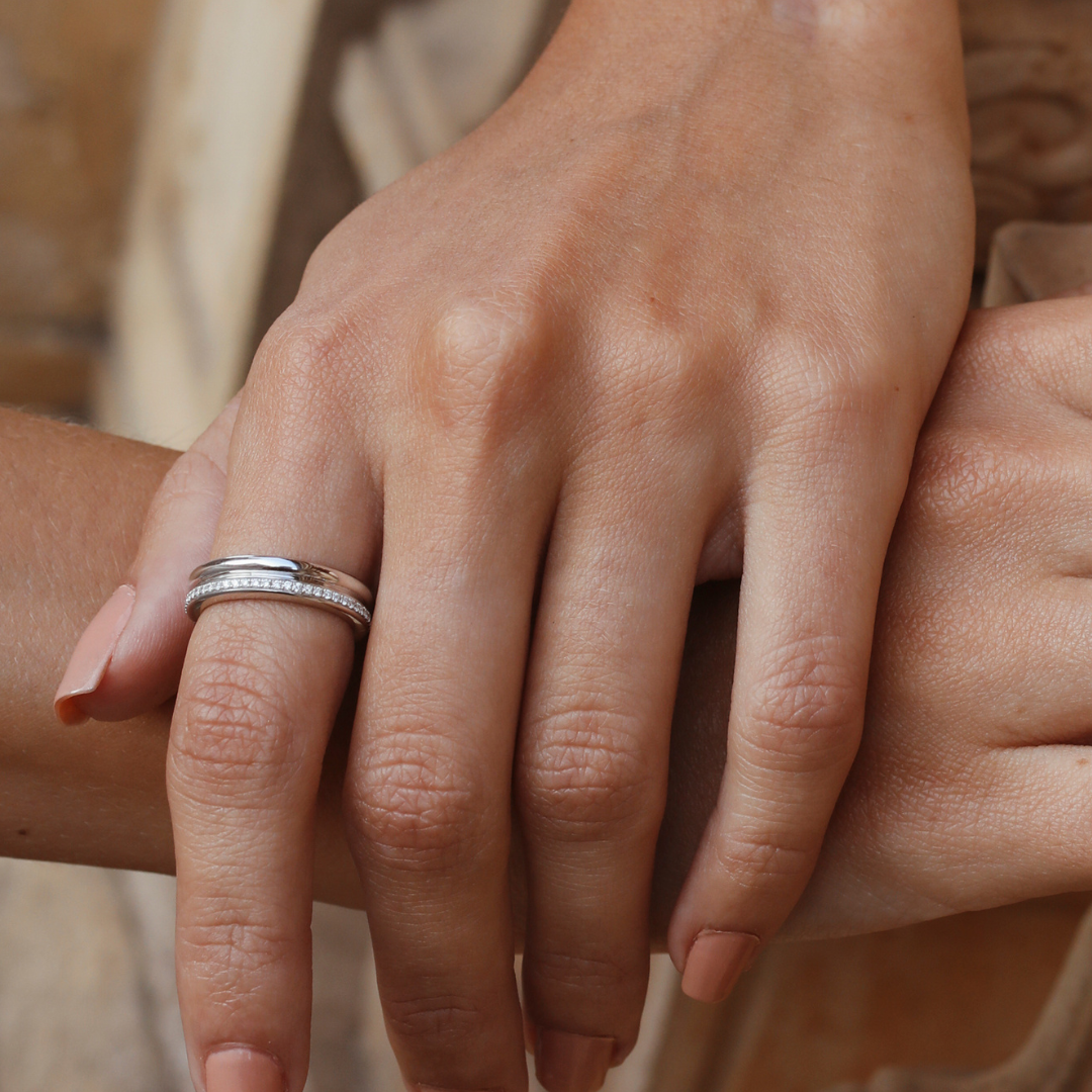 Prima - White Gold White Diamond Ring - Ksenia Mirella Jewellery 