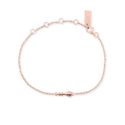 Queen Icon Chain Bracelet | Rose Gold