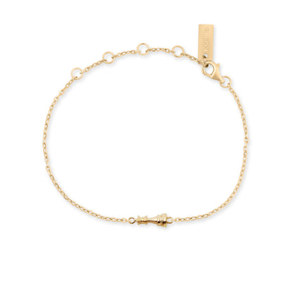 Queen Icon Chain Bracelet | Yellow Gold