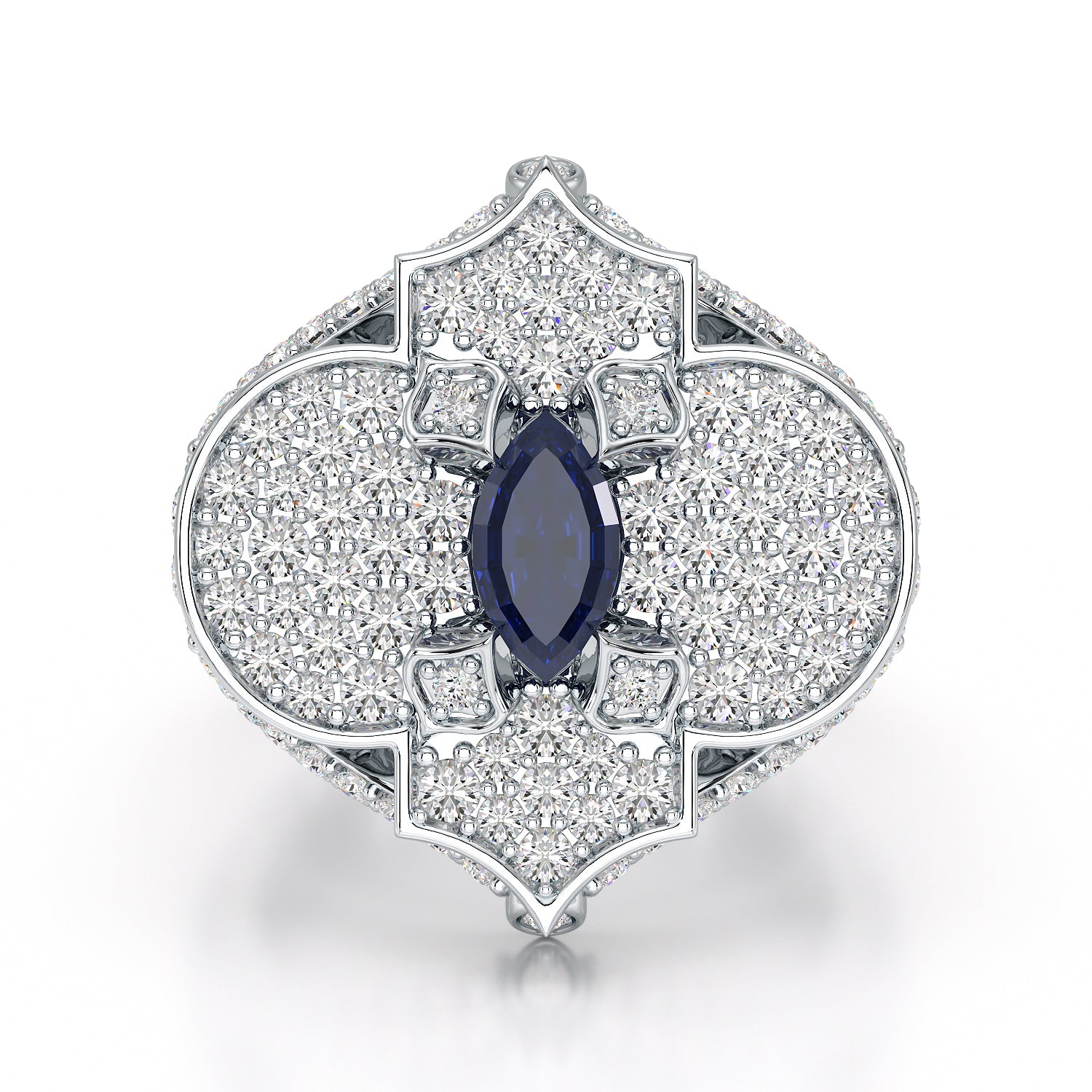 Regal-White Gold Sapphire Ring - Ksenia Mirella Jewellery 