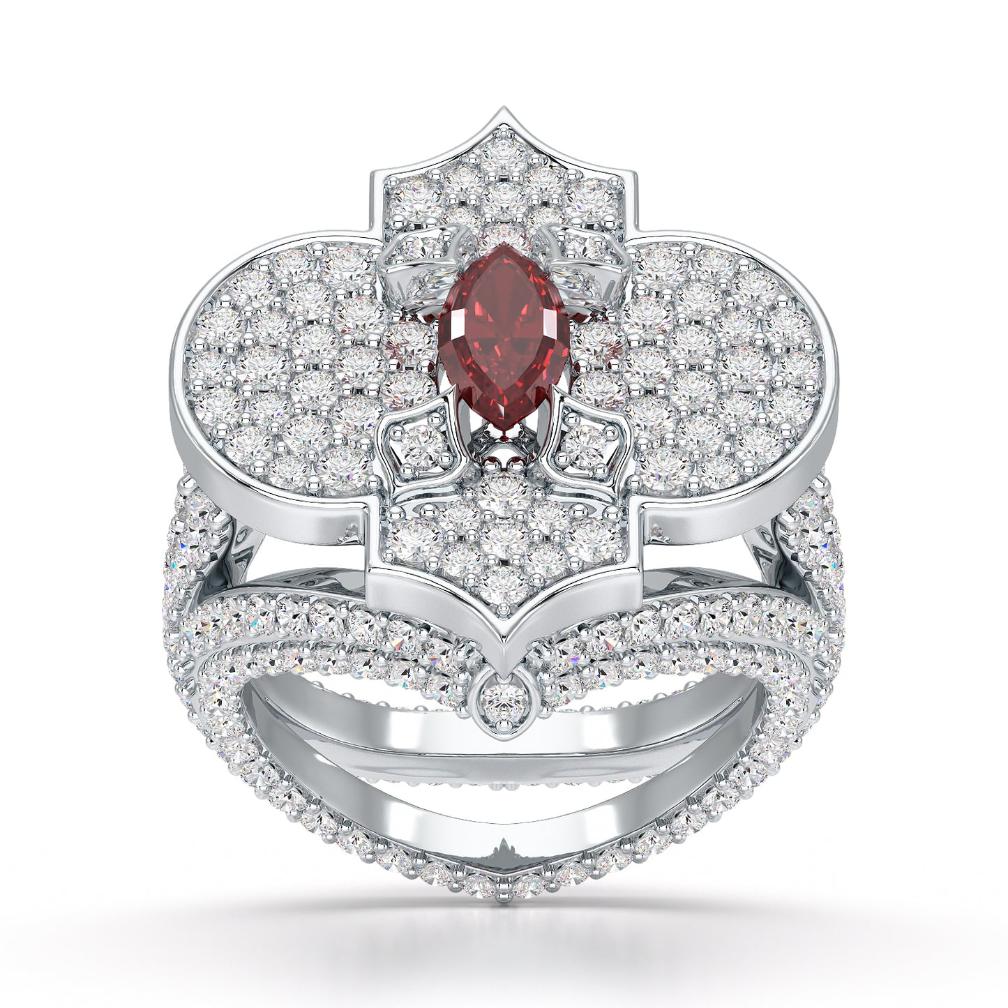 Regal-White Gold Ruby Ring - Ksenia Mirella Jewellery 