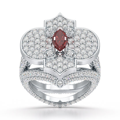 Regal-White Gold Ruby Ring - Ksenia Mirella Jewellery 