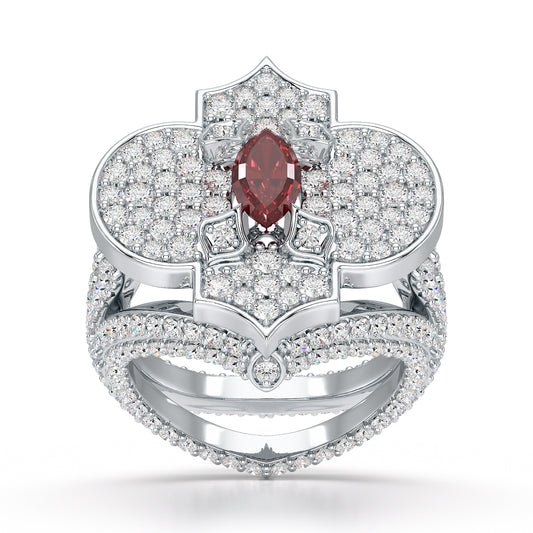 Regal-White Gold Ruby Ring - Ksenia Mirella Jewellery 