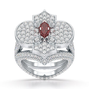 Regal-White Gold Ruby Ring - Ksenia Mirella Jewellery 