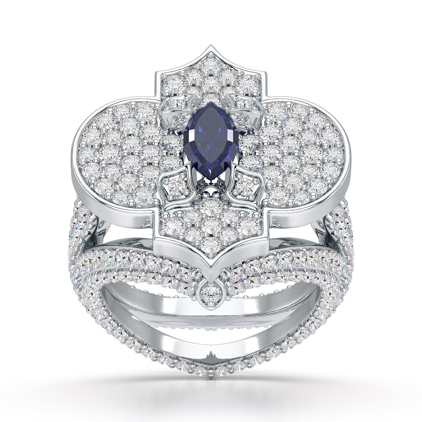 Regal-White Gold Sapphire Ring - Ksenia Mirella Jewellery 