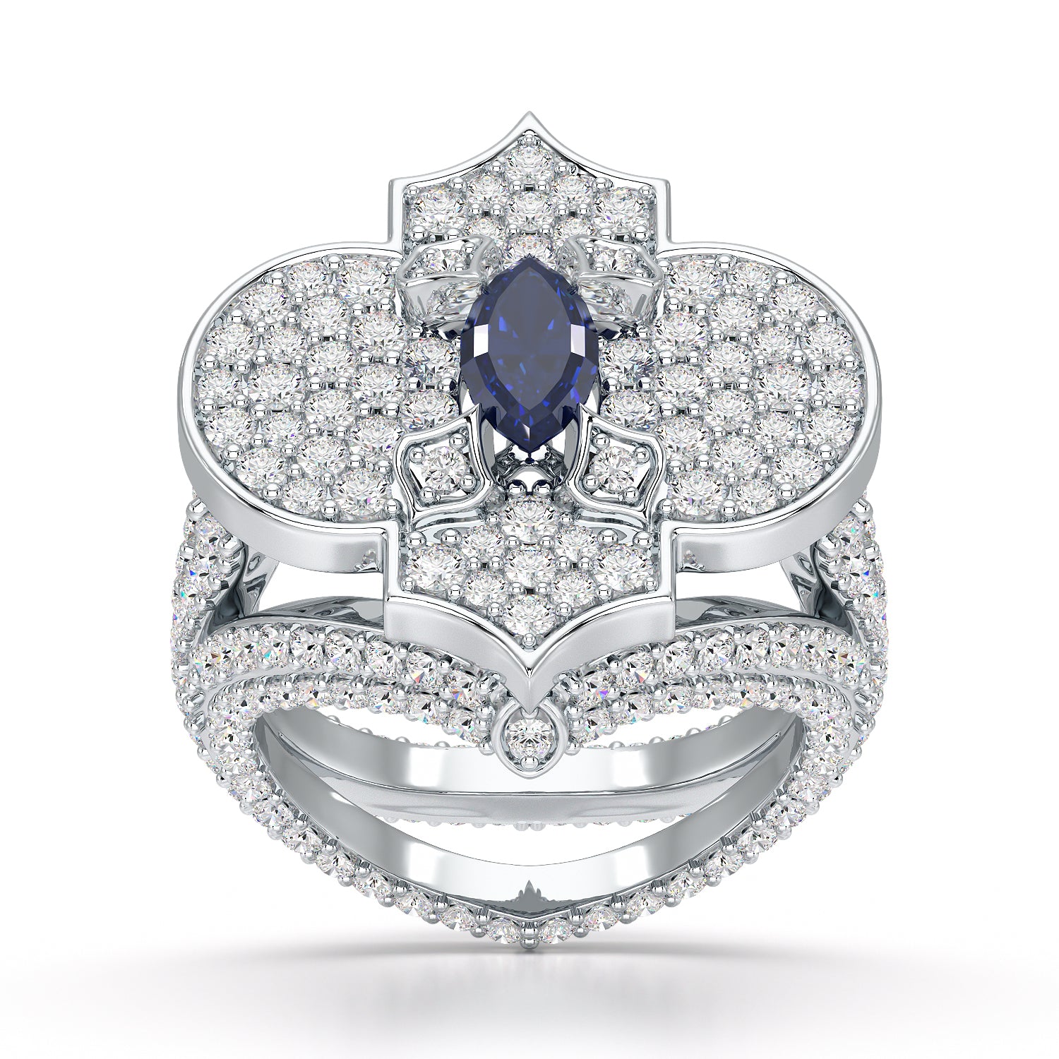 Regal-White Gold Sapphire Ring - Ksenia Mirella Jewellery 