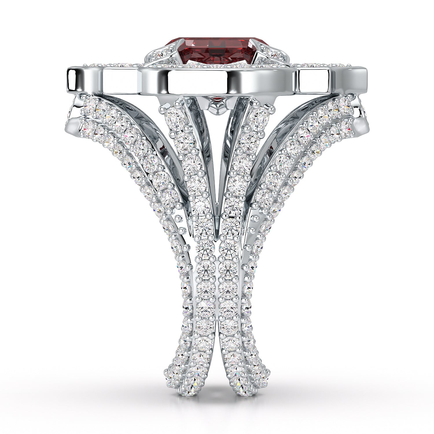 Regal-White Gold Ruby Ring - Ksenia Mirella Jewellery 