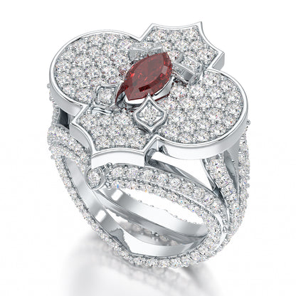 Regal-White Gold Ruby Ring - Ksenia Mirella Jewellery 