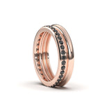 Prima - Rose Gold Black Diamond Ring - Ksenia Mirella Jewellery 