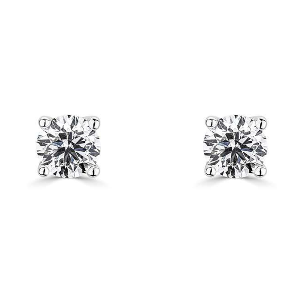 Solitaire Diamond Stud Earrings - Ksenia Mirella Jewellery 