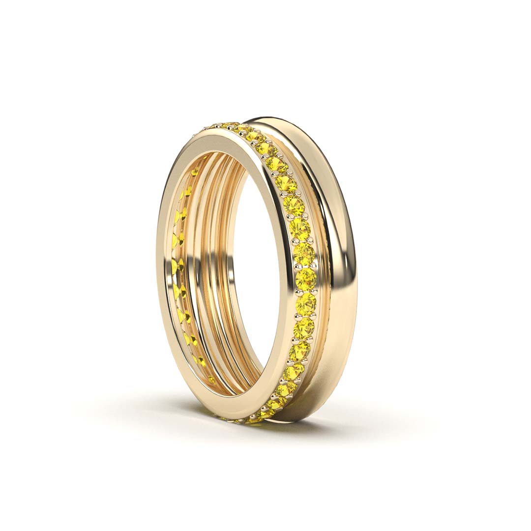 Prima - Yellow Gold Yellow Sapphire Ring - Ksenia Mirella Jewellery 