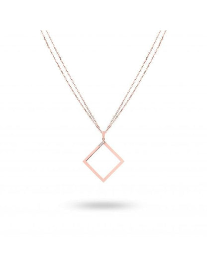 Geo - Rose Gold Necklace - Ksenia Mirella Jewellery 
