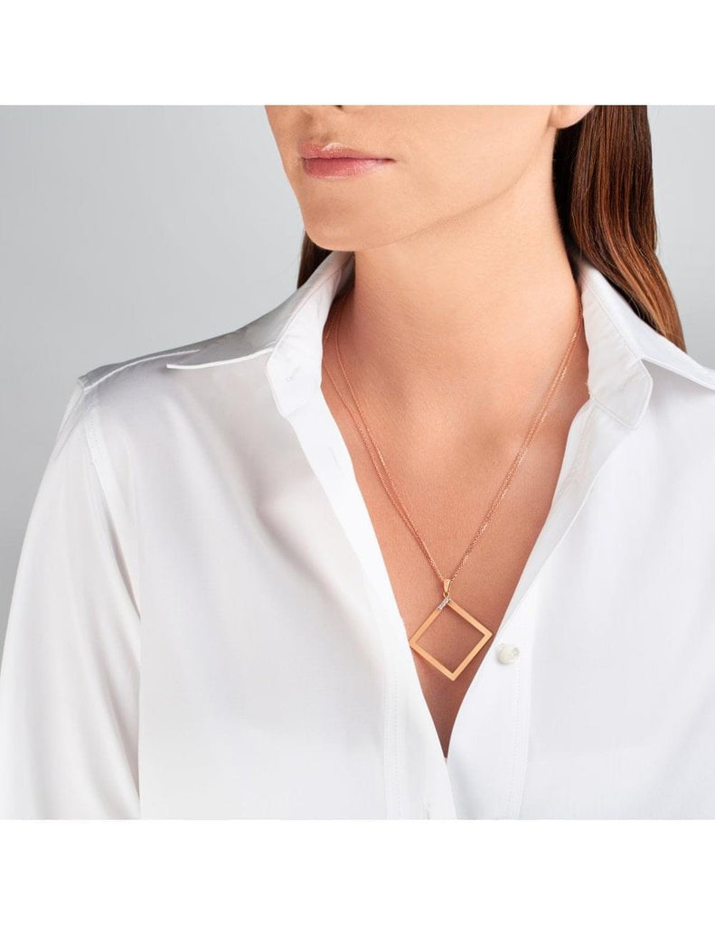 Geo - White Gold Necklace - Ksenia Mirella Jewellery 