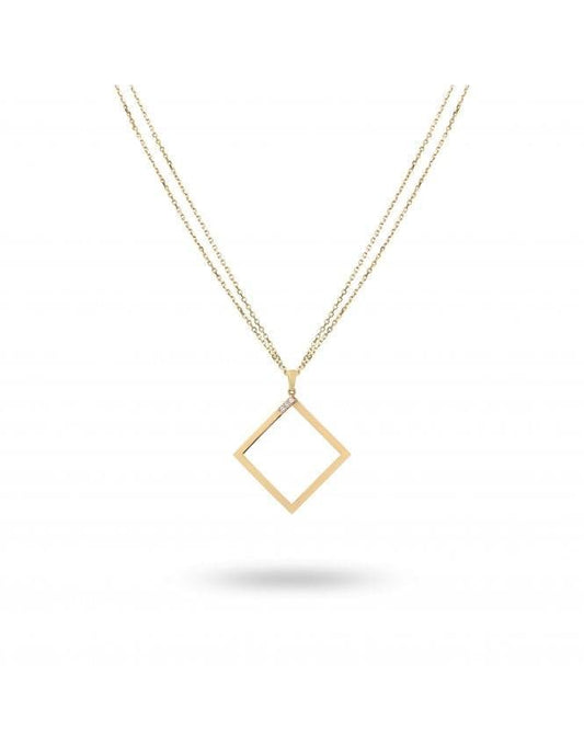 Geo - Yellow Gold Necklace - Ksenia Mirella Jewellery 