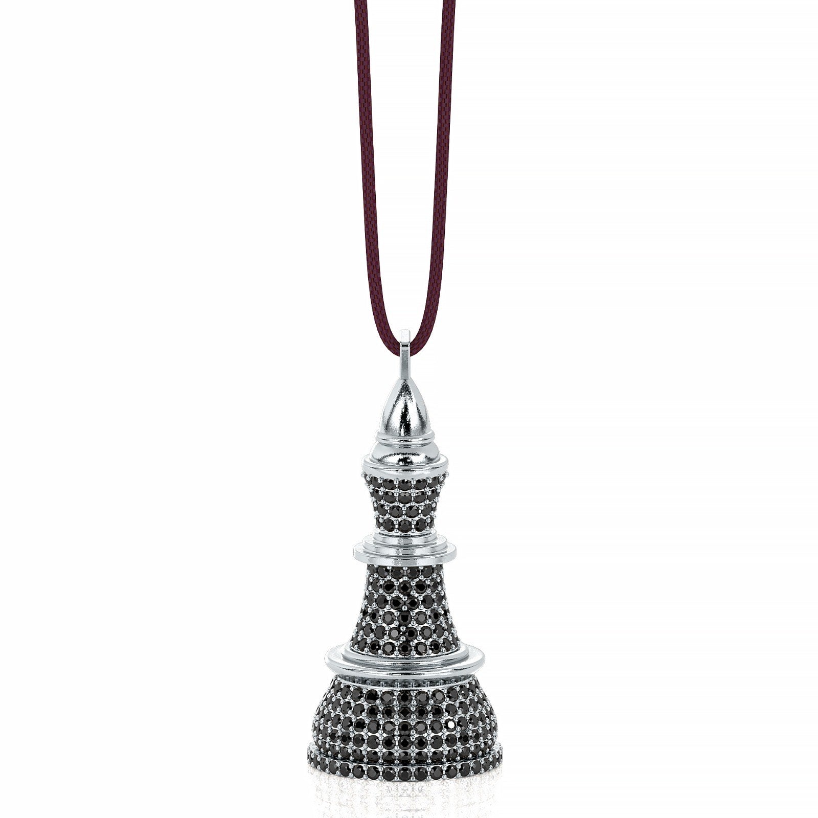The King-White Gold Black Diamonds Necklace - Ksenia Mirella Jewellery 