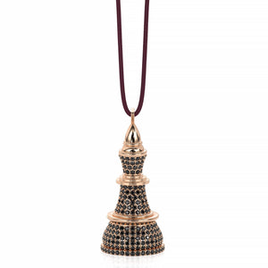 The King-Rose Gold Black Diamonds Necklace - Ksenia Mirella Jewellery 