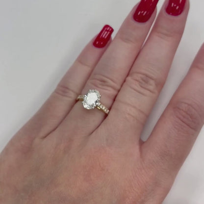 Lab-Grown Classic Oval Cut Diamond Engagement Ring