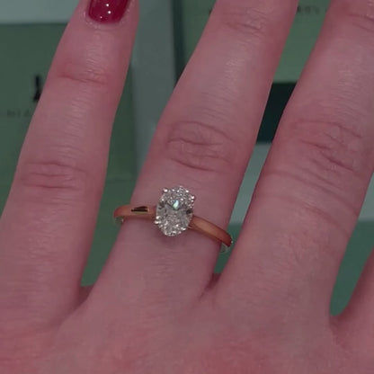 Lab-Grown Classic Oval Cut Solitaire Engagement Ring