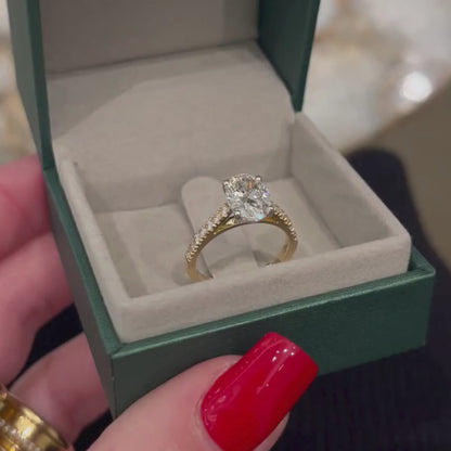 Lab-Grown Classic Oval Cut Diamond Engagement Ring