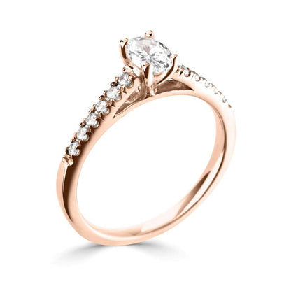 Lab-Grown Classic- Oval Cut Diamond Band Ring - Ksenia Mirella Jewellery 