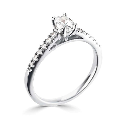 Lab-Grown Classic- Oval Cut Diamond Band Ring - Ksenia Mirella Jewellery 