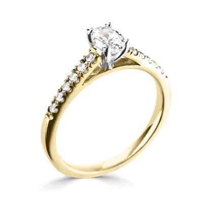 Lab-Grown Classic- Oval Cut Diamond Band Ring - Ksenia Mirella Jewellery 