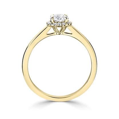 Lab-Grown- Halo Brilliant Cut - Ksenia Mirella Jewellery 