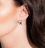 The Queen - White Gold Hoop Earrings - Ksenia Mirella Jewellery 