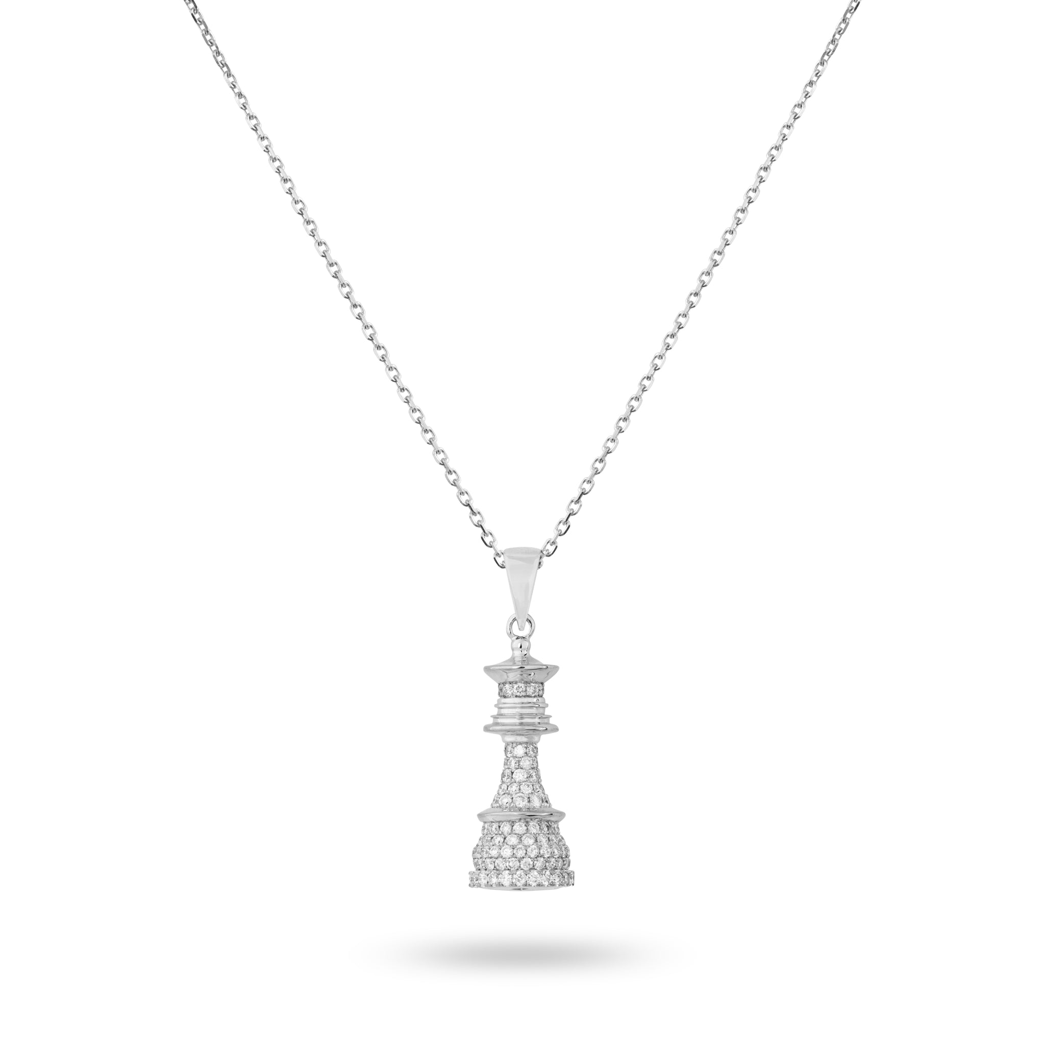 The Queen Power - White Gold White Diamonds Necklace - Ksenia Mirella Jewellery 