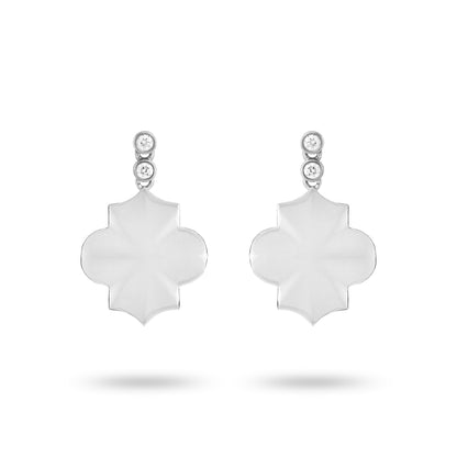 Regal - White Gold Earrings - Ksenia Mirella Jewellery 