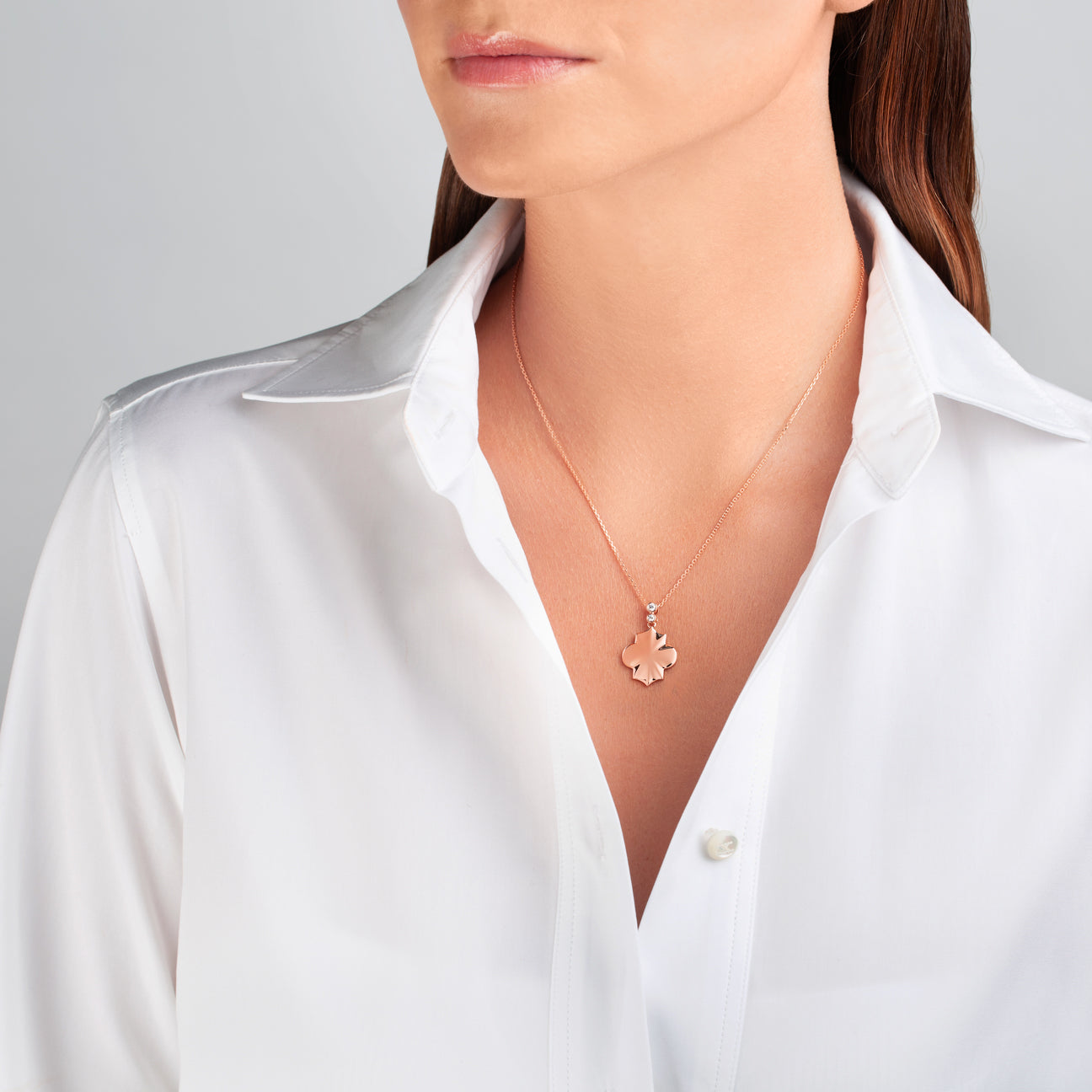 Regal Power- White Gold Pave Necklace - Ksenia Mirella Jewellery 