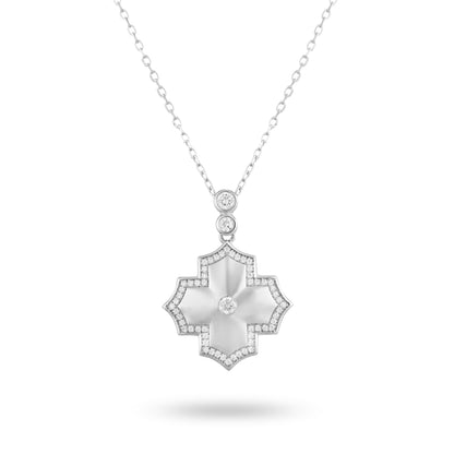 Regal Amulet- White Gold Necklace - Ksenia Mirella Jewellery 