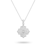 Regal Amulet- White Gold Pave Necklace - Ksenia Mirella Jewellery 