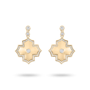 Regal Amulet-Yellow Gold Earrings - Ksenia Mirella Jewellery 