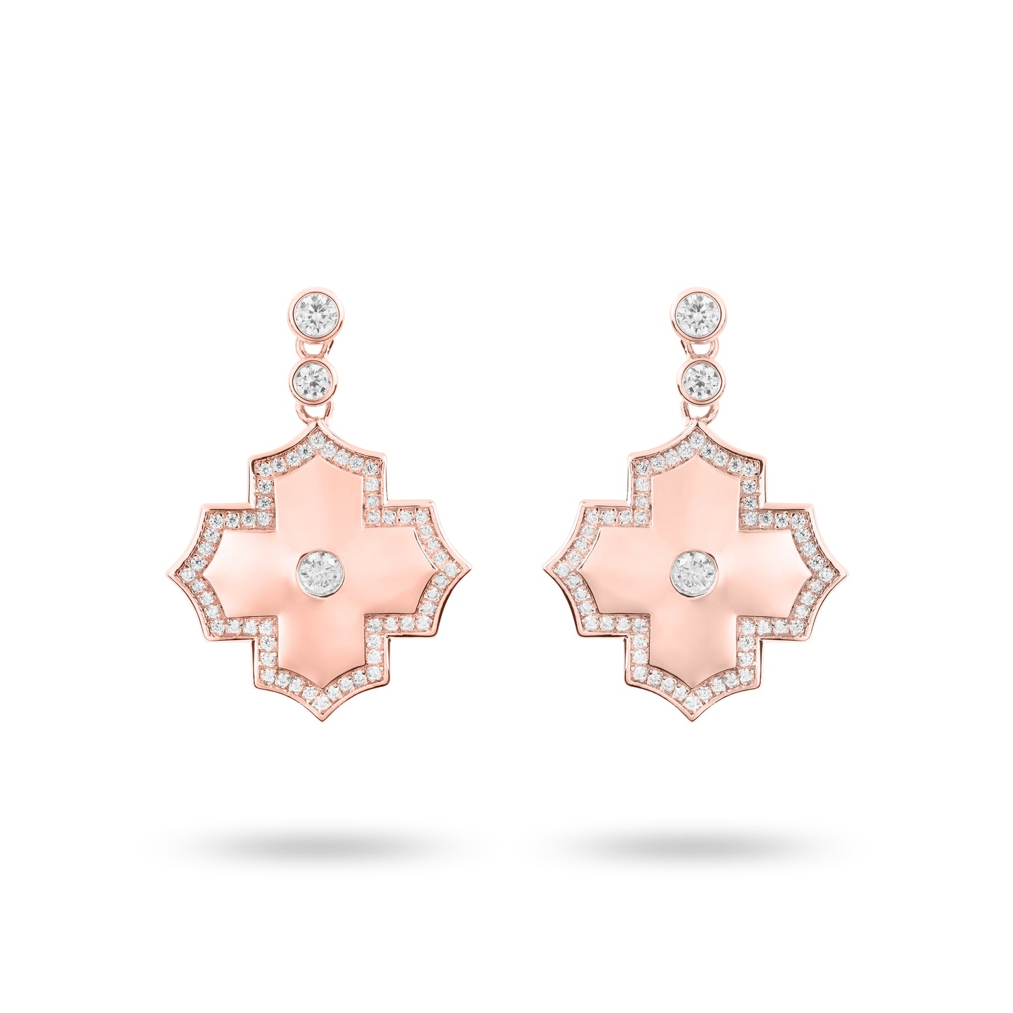 Regal Amulet-Rose Gold Earrings - Ksenia Mirella Jewellery 