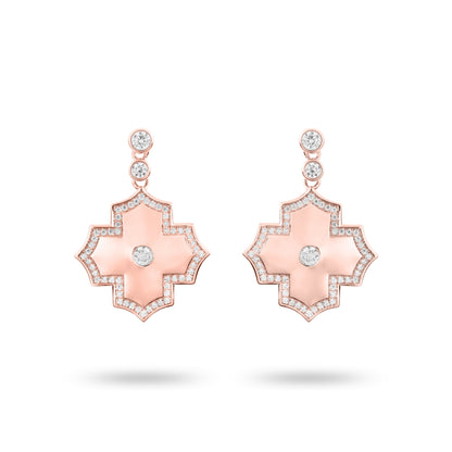 Regal Amulet-Rose Gold Earrings - Ksenia Mirella Jewellery 