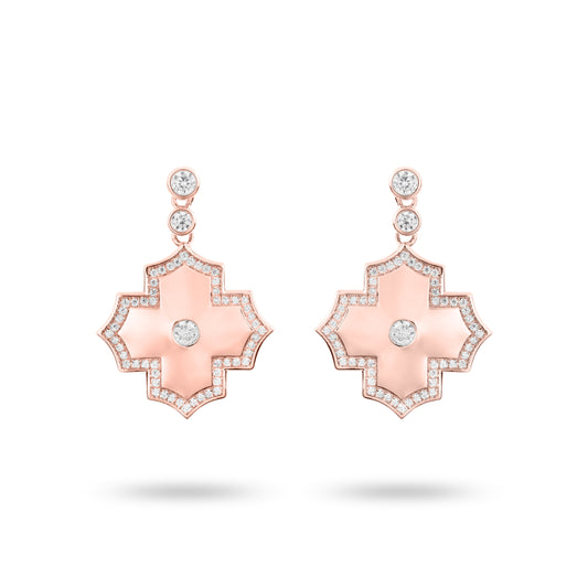 Regal Amulet-Rose Gold Earrings - Ksenia Mirella Jewellery 