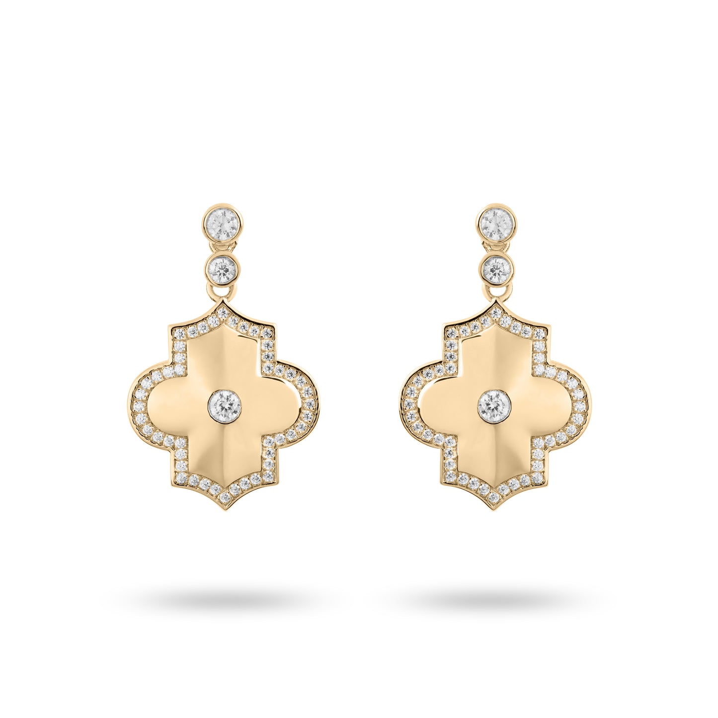 Regal Power -Yellow Gold Earrings - Ksenia Mirella Jewellery 