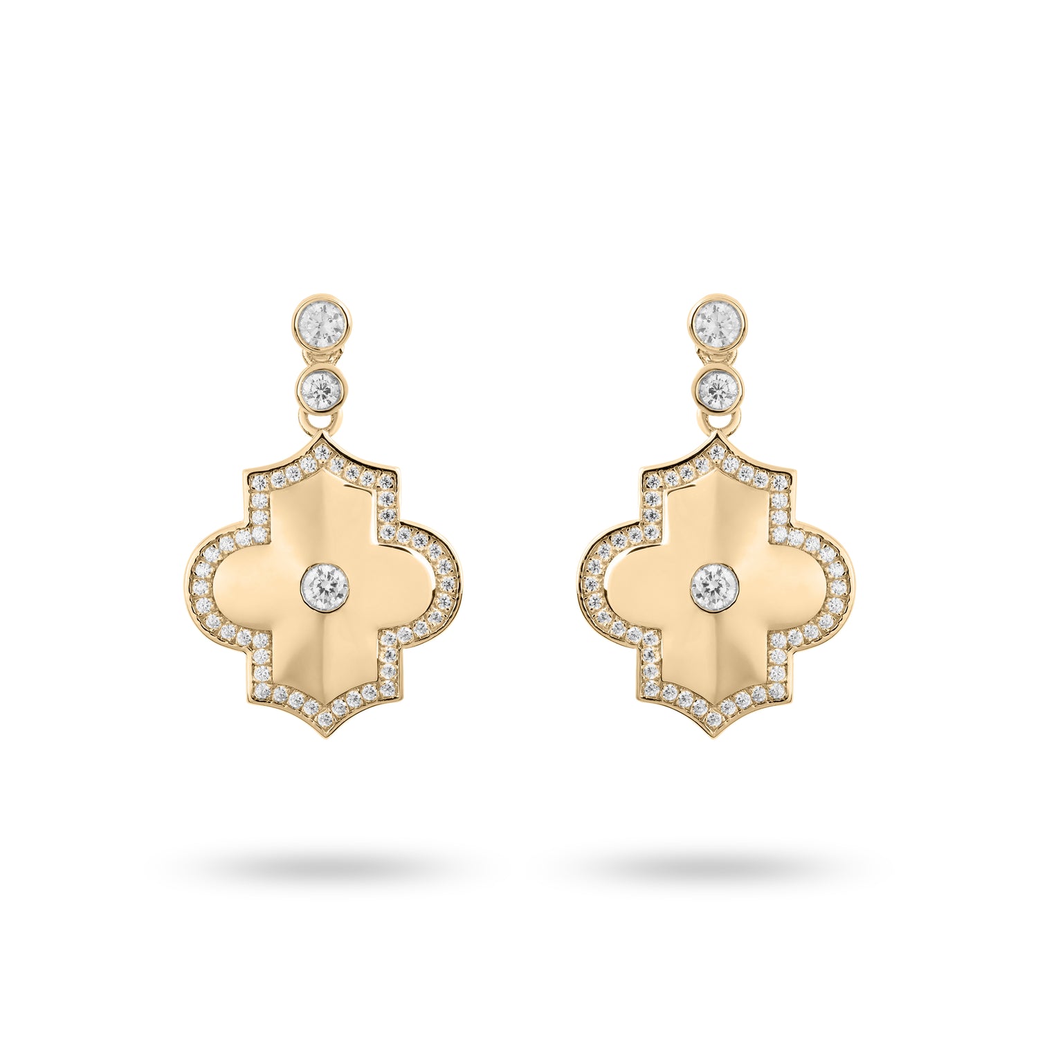 Regal Power -Yellow Gold Earrings - Ksenia Mirella Jewellery 