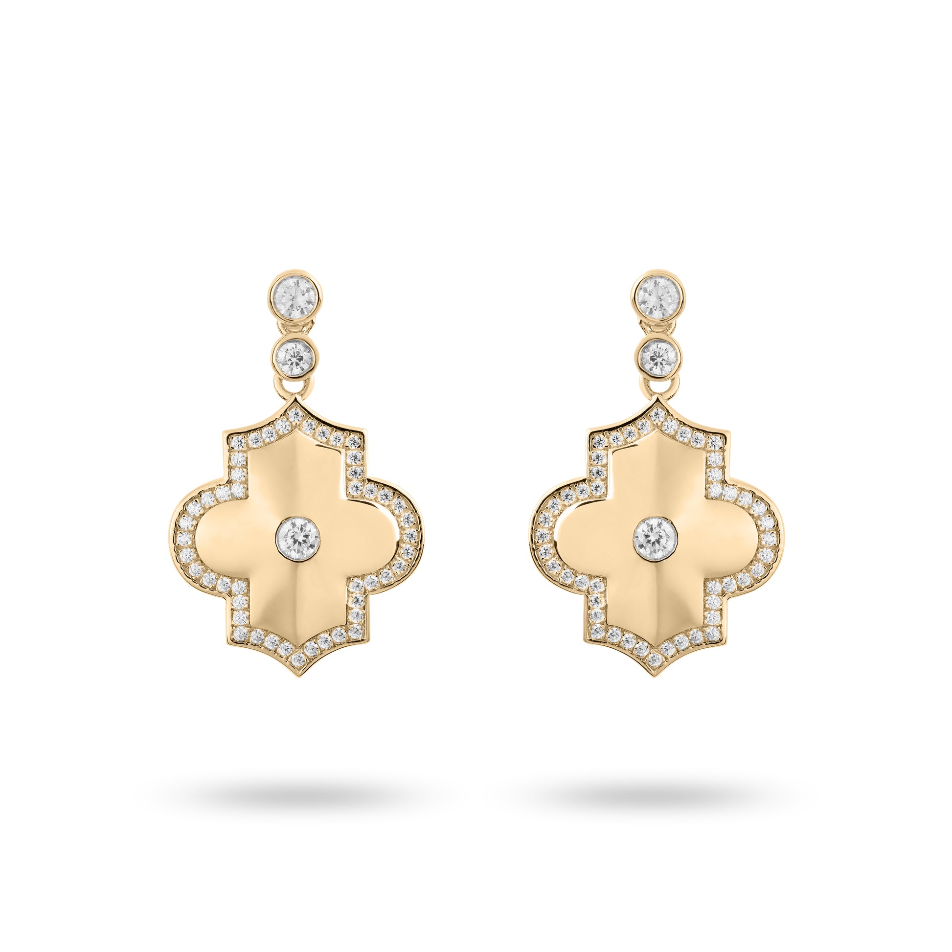 Regal Power -Yellow Gold Earrings - Ksenia Mirella Jewellery 