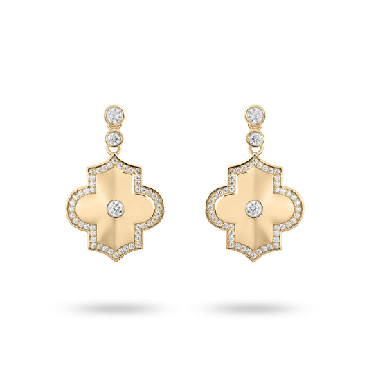 Regal Power -Yellow Gold Earrings - Ksenia Mirella Jewellery 