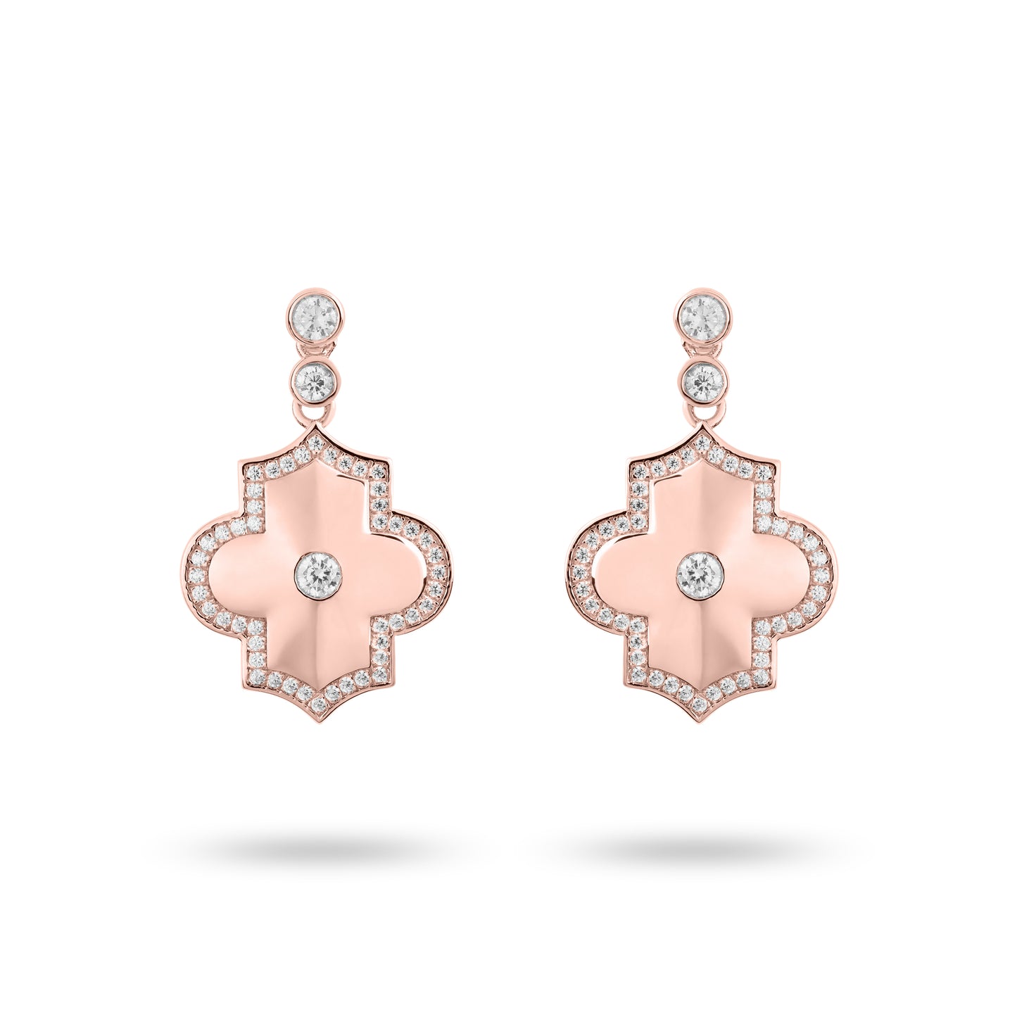 Regal Power -Rose Gold Earrings - Ksenia Mirella Jewellery 