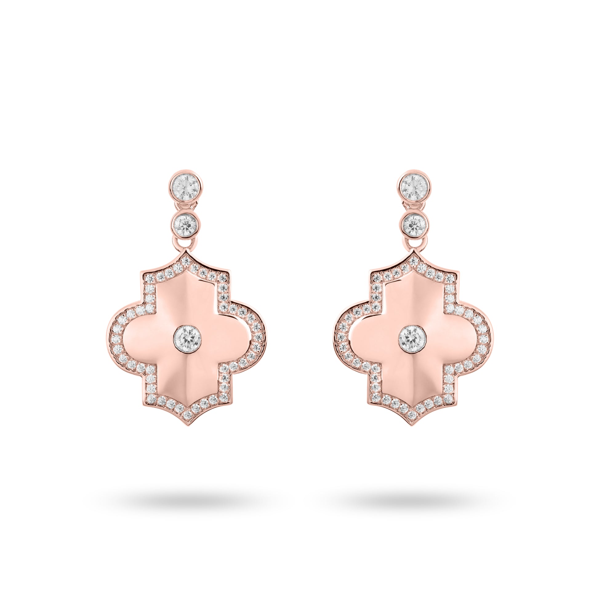 Regal Power -Rose Gold Earrings - Ksenia Mirella Jewellery 