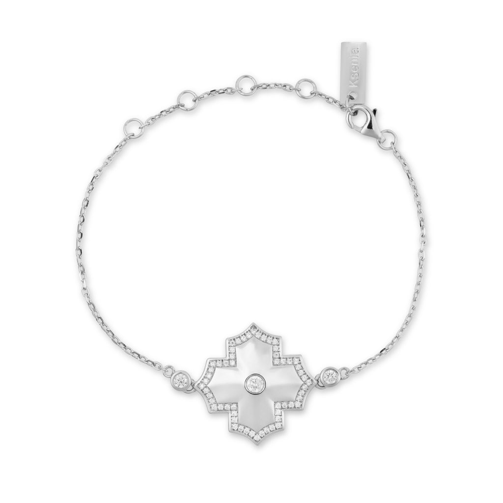 Regal Amulet- White Gold Bracelet - Ksenia Mirella Jewellery 